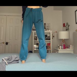 Lazy Pants teal blue sweatpants size xs/ small